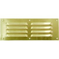 305 x 152mm Louvre Vent Polished Brass HD5636