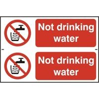 0652 Not Drinking Water Sign (2 Per Sheet)
