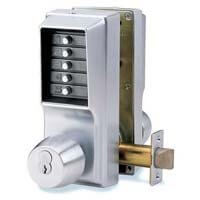 Unican 1041 Satin Chrome Digital Door Lock With Key Bypass & Passage