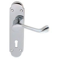 DL168CP Oakley Lock Door Handle Polished Chrome