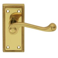 FG2 Georgian Latch Door Handle Polished Brass