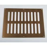 305 x 229mm Plain Slotted Vent Polished Brass HD3759