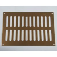 229 X 152mm Plain Slotted Vent Polished Brass HD3763