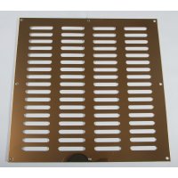 305 x 305mm Plain Slotted Vent Polished Brass HD3767