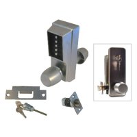 Unican 1011-26D-41 Satin Chrome Standard Digital Door Lock With Knob