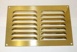 152 x 152mm Louvre Vent Polished Brass HD5639