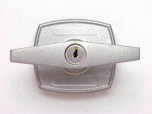 T locking handle silver finish to suit Birtley garage door