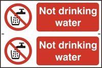0652 Not Drinking Water Sign (2 Per Sheet)