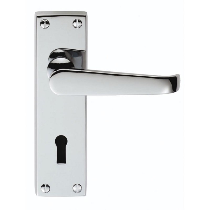 M30CP Victorian Lock Door Handle Polished Chrome