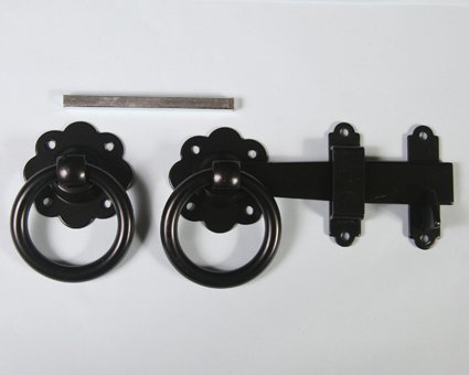 1136 178Mm Ring Gate Catch Black Japanned