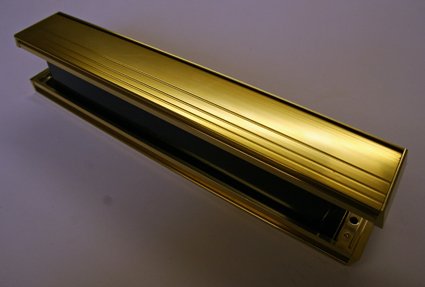 Slimline Polished Gold Letter Box 326mm X 51mm