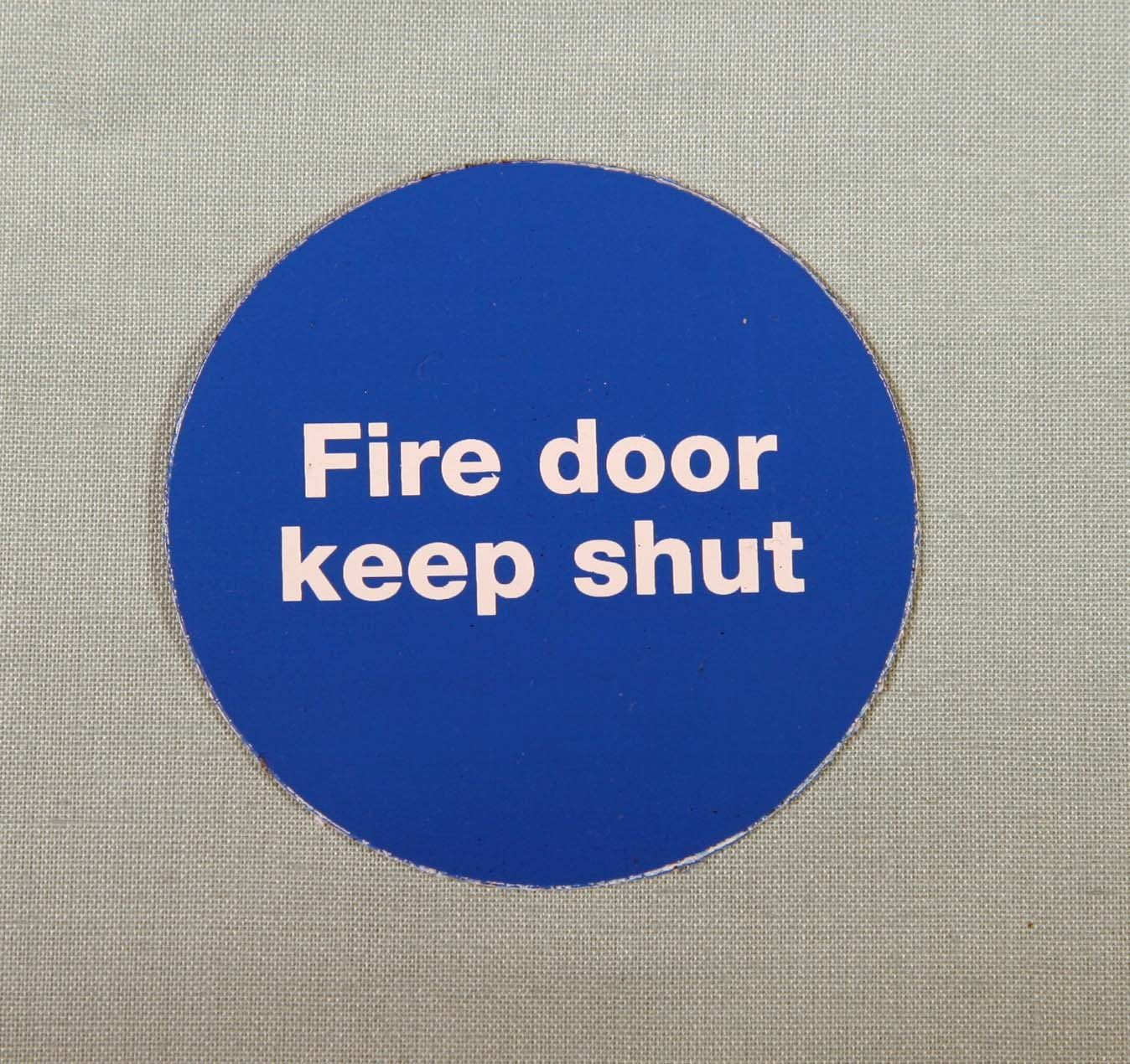 Fire Door Keep Shut 60Mm Plastic Self Adhesive Sign