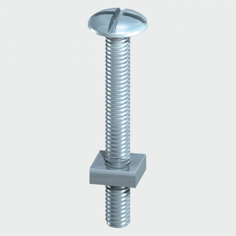 Roofing Bolts & Square Nuts M6 x 40mm (Bag of 8)