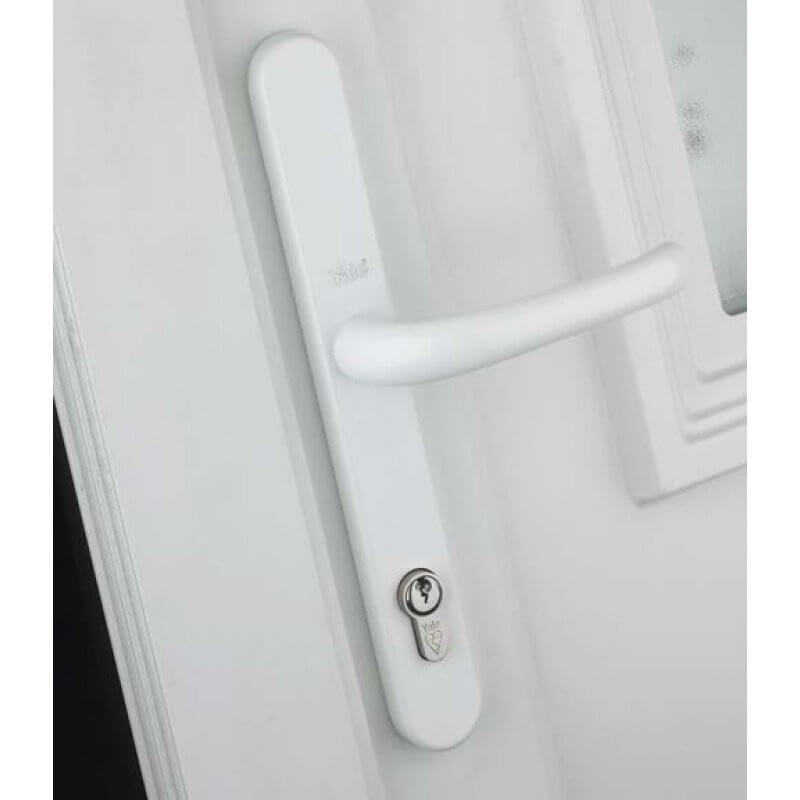 Yale Universal Repair Lever Door Handle Adjustable Fixings White