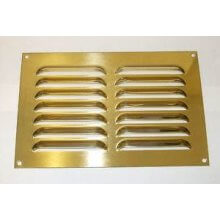 229 x 229mm Louvre Vent Polished Brass HD5634