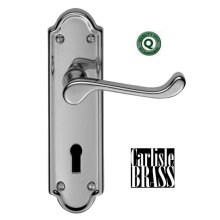 DL17CP Ashtead Lock Door Handle Polished Chrome