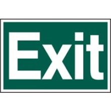 Exit Sign Text Only PVC 1515 