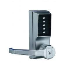 Unican Ll1021 Satin Chrome Left Hand Lever Handle Digital Door Lock With Key Bypass