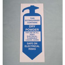 Dry Powder 100Mm X 250Mm Rigid Plastic Sign