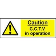 Caution Cctv In Operation 300Mm X 100Mm Rigid Plastic Sign
