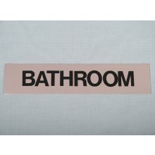 150 X 40Mm Satin Aluminium 'Bathroom' Sign