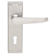 M30SC Victorian Lock Door Handle Satin Chrome