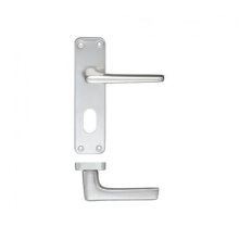 ZCA21OP Lever On Oval Lock Backplate Aluminium Door Handle