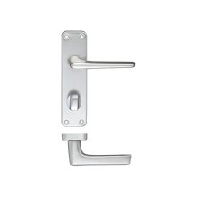 ZCA23 Lever On Bathroom Backplate Aluminium Door Handle