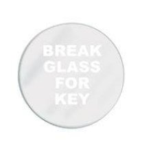 Spare Printed Glass To Suit Round Emergency Key Box