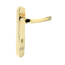 Mila ProSecure Polished Gold Multipoint Lever Door Handles