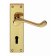 DL54 Victorian Scroll Lock Door Handle Polished Brass - 1