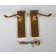 DL54WC Victorian Scroll Bathroom Door Handle Polished Brass - 1