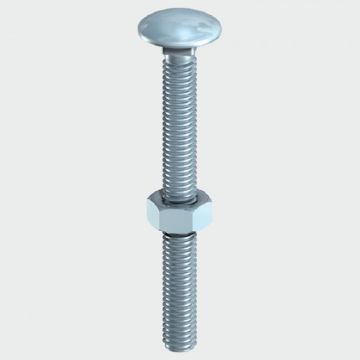 Carriage Bolts & Hex Nuts M10 x 120mm (Bag of 2)