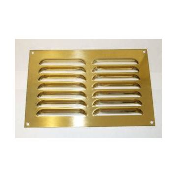 152 x 152mm Louvre Vent Polished Brass HD5639