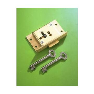 243 Brass 51mm Right Hand 2 Lever Cut Cupboard Lock To Differ