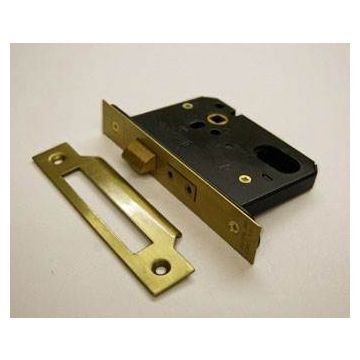 Guardian G7050 63Mm Satin Brass Oval sash door lock Case Only