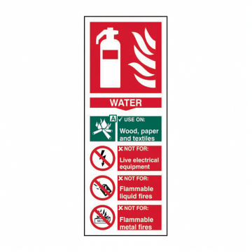 Water En3 Extinguisher 202Mm X 82Mm Rigid Plastic Sign