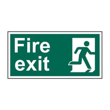 Fire Exit 300mm X 150mm Rigid Plastic Sign