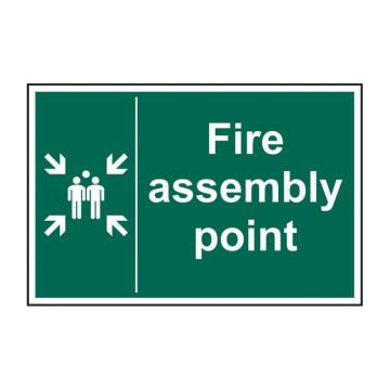 Fire Assembly Point 200mm X 300mm Rigid Plastic Sign