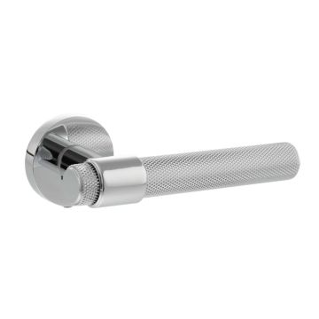 Senza Pari Andretta Lever Handle on Round Rose Polished Chrome