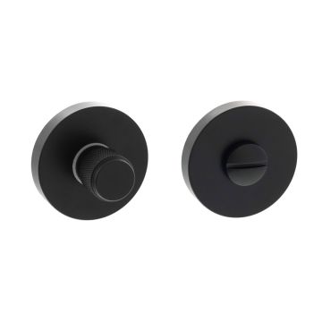 Senza Pari Knurled Privacy Bathroom Turn & Release Matt Black