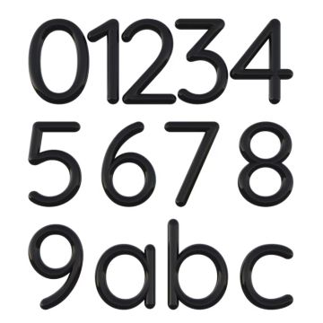 Ultion Sweet Numeral 3" Door Number Black Self Adhesive