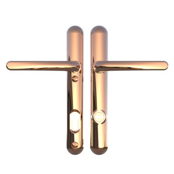 Ultion 2 Star High Security Lever Handle Rose Gold 122mm