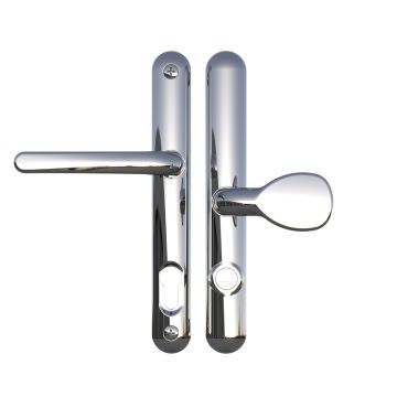 Ultion 2 Star High Security Lever Pad Handle 92/62mm PZ Polished Chrome 211mm