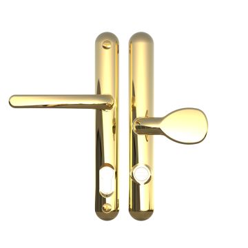 Ultion 2 Star High Security Lever Pad Handle 92/62mm PZ Gold 211mm