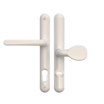 Ultion 2 Star High Security Lever Pad Handle 92/62mm PZ White 211mm