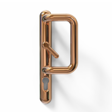 Ultion Sweet 92mm PZ Rose Gold Patio Door Handle 154mm Bolt Centres