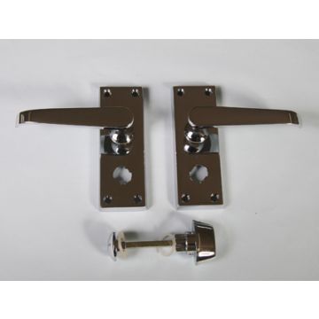M31CPWC Victorian Privacy Door Handle Polished Chrome