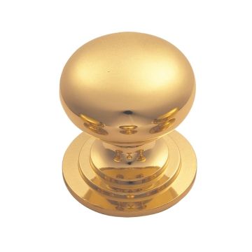 M47/D 42mm Victorian Cupboard Door Knob Polished Brass