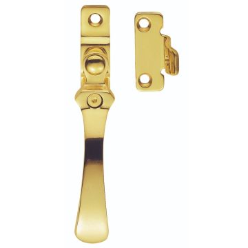 V1005LCK P.Brass Victorian Locking Casement Fastener Wp